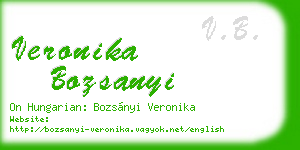 veronika bozsanyi business card
