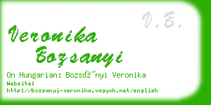 veronika bozsanyi business card